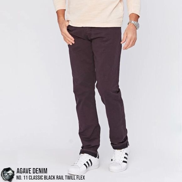 AGAVE DENIM NO. 11 CLASSIC BLACK RAIL TWILL FLEX JEANS IN RAISIN MEN’S SIZE 36 - Picture 6 of 16